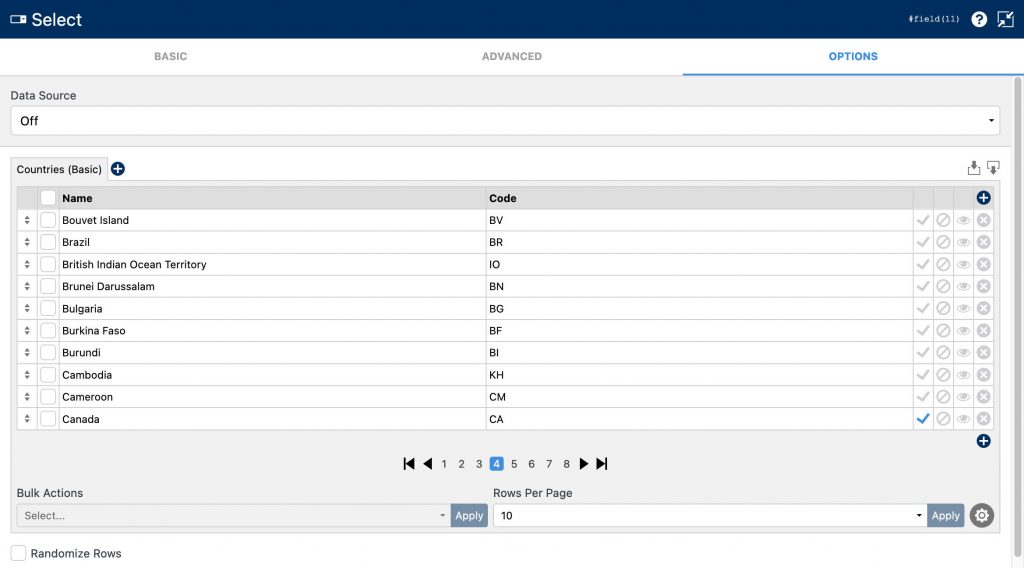 WS Form dynamic data sources