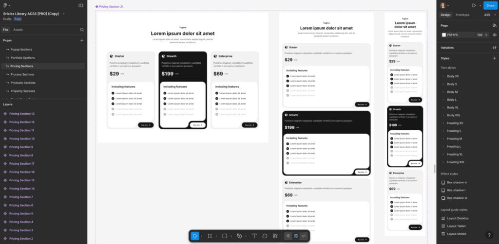 Brixies Figma screenshot
