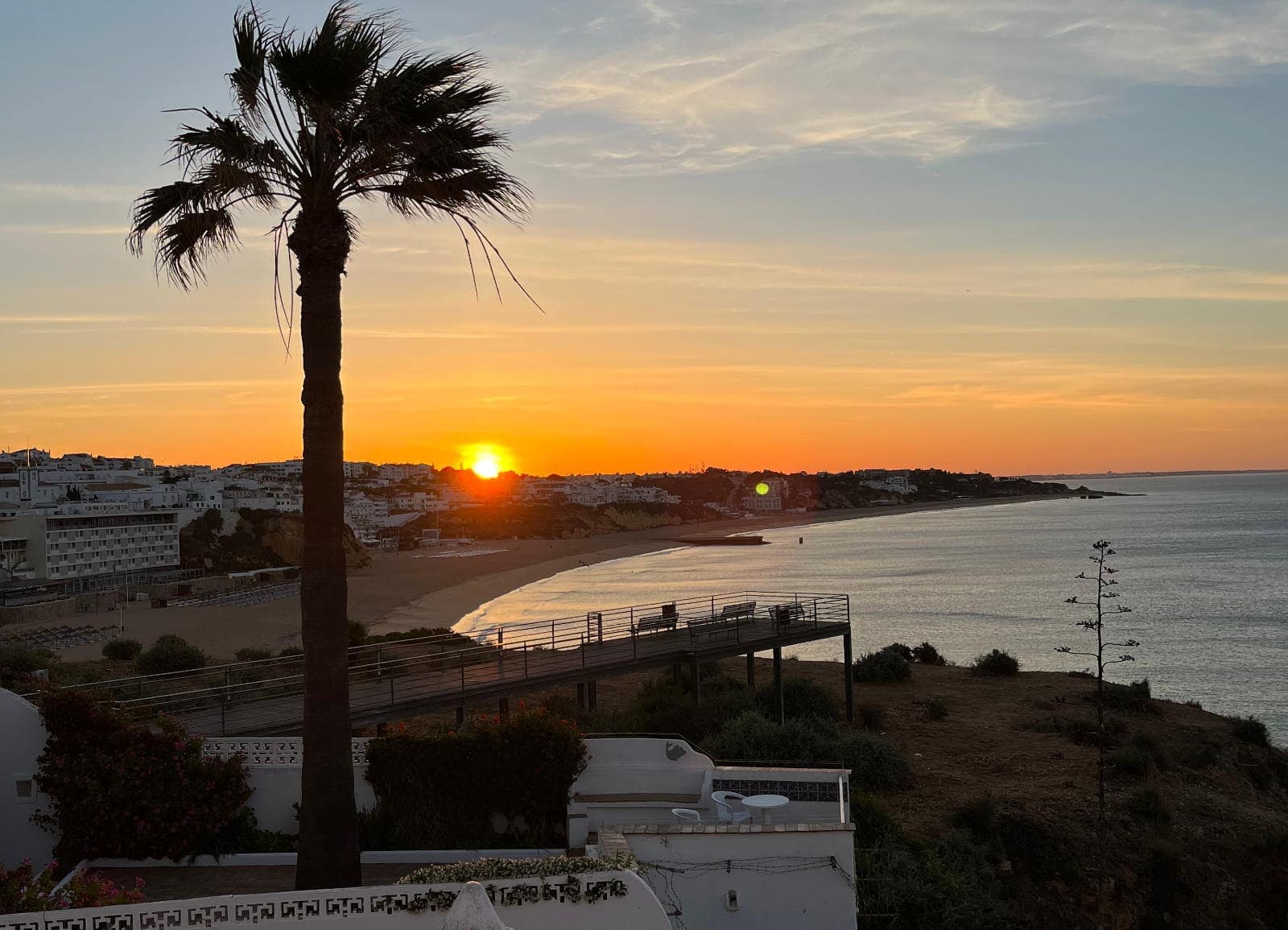 A view of the sunrise from our Airbnb (the first sunrise I've seen in 17 years)