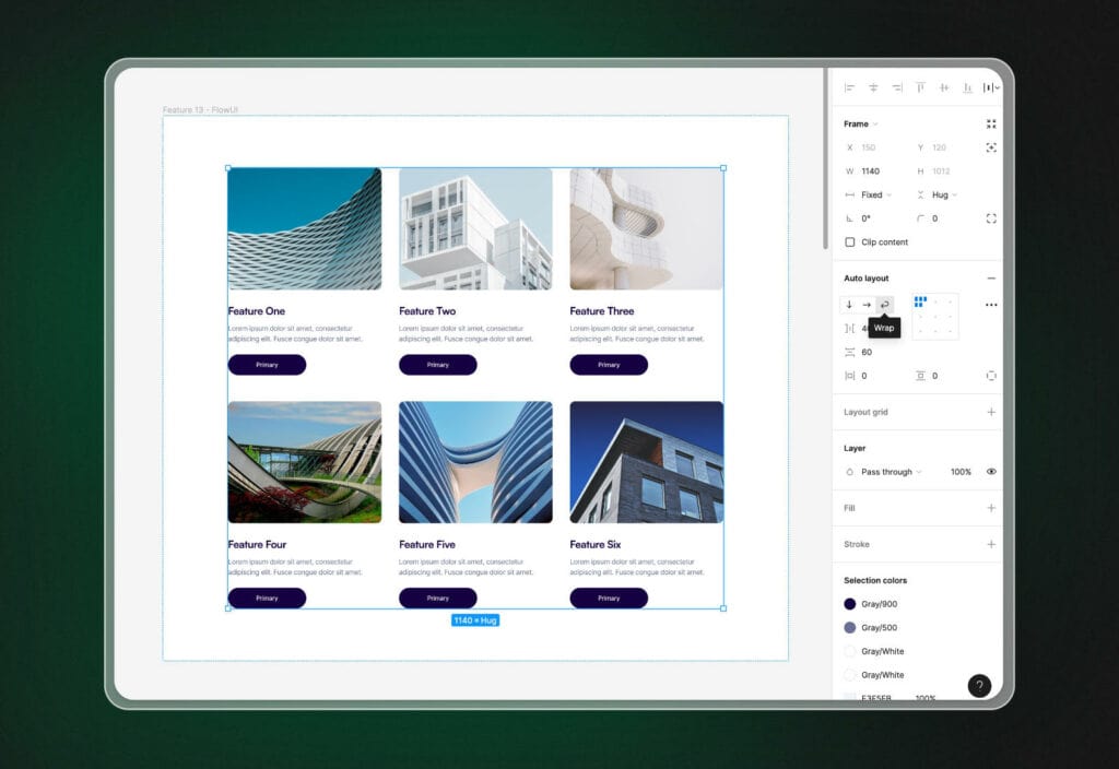 Figma auto layout wrapping